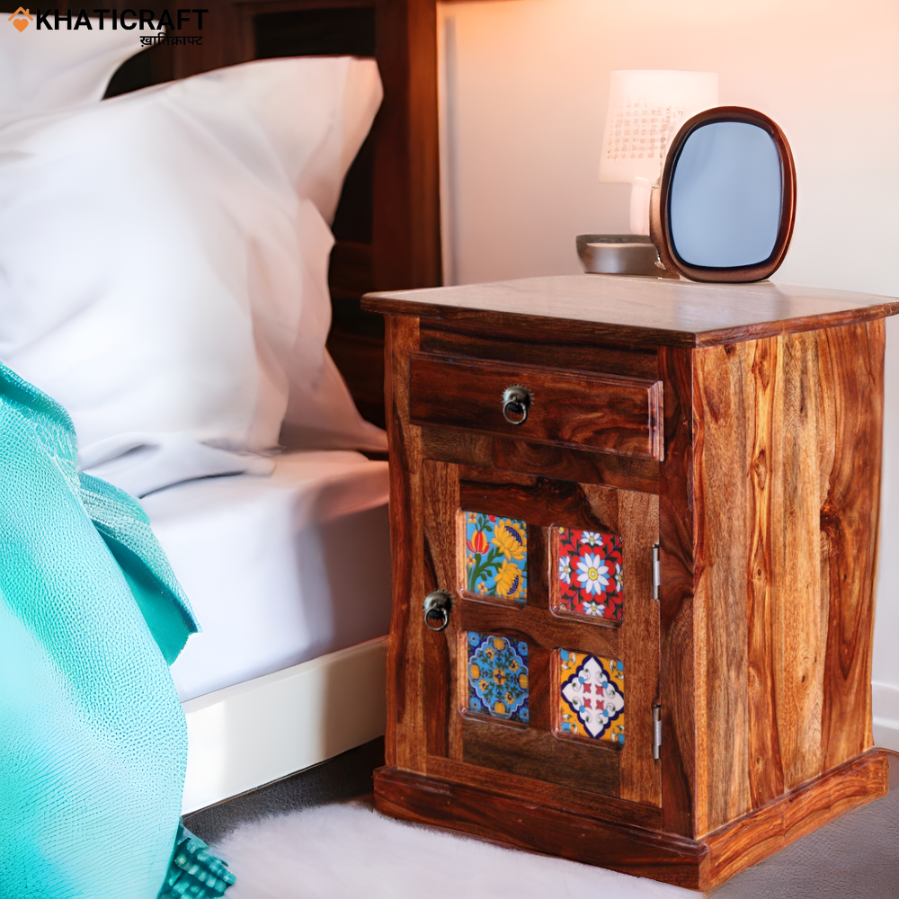 Chitra Solid Wood Sheesham Bedside Table