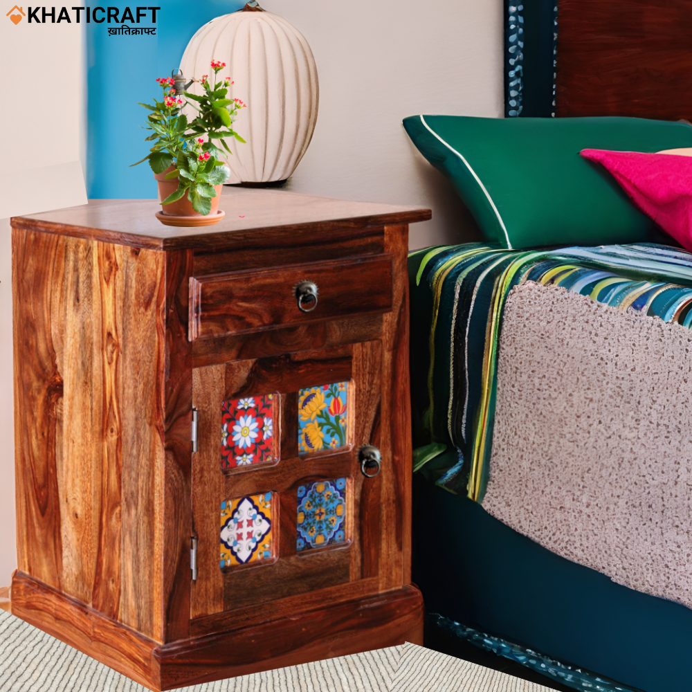 Chitra Solid Wood Sheesham Bedside Table