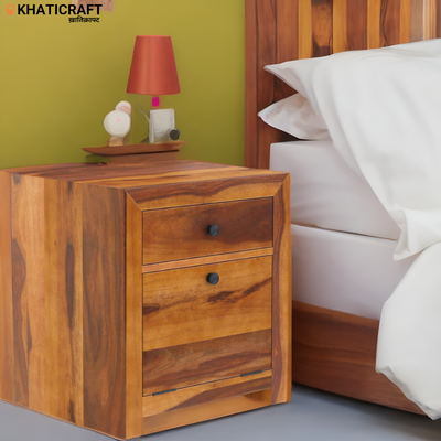 Chavi Solid Wood Sheesham Bedside Table