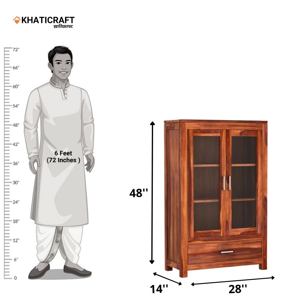 Ziya Solid Wood Sheesham Bookshelf