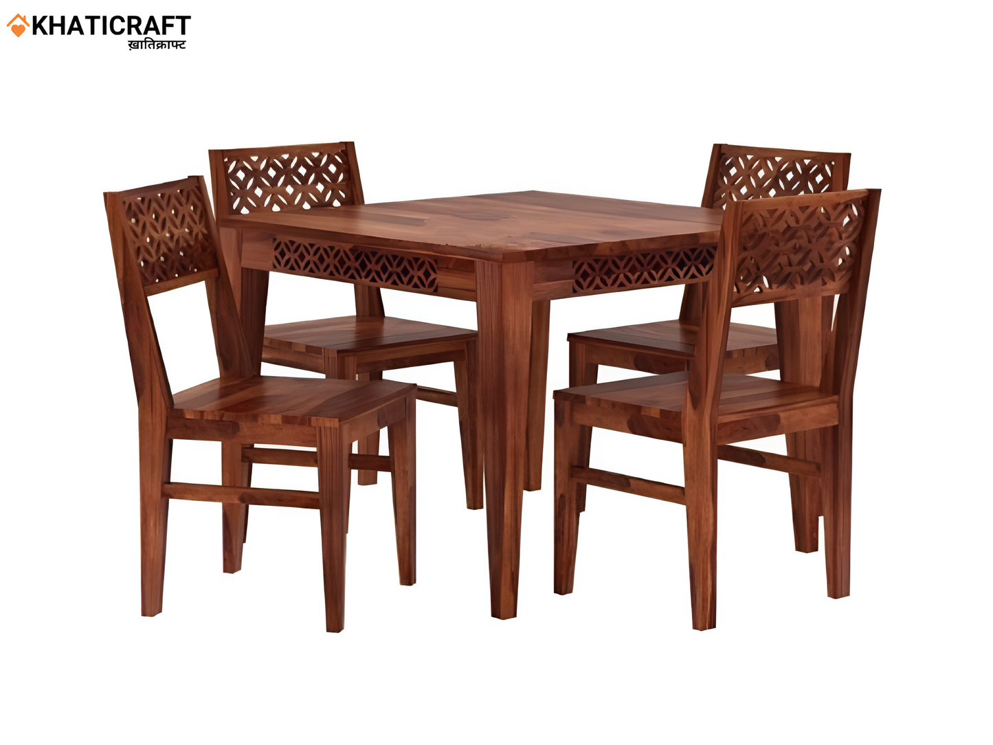 Mira Solid Wood Sheesham 4 Seater Dining Set