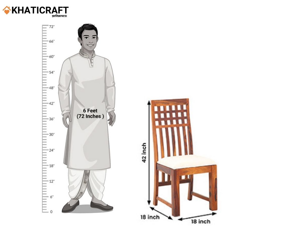 Hina Chavi Solid Wood Sheesham 6 Seater Dining Set with cushion