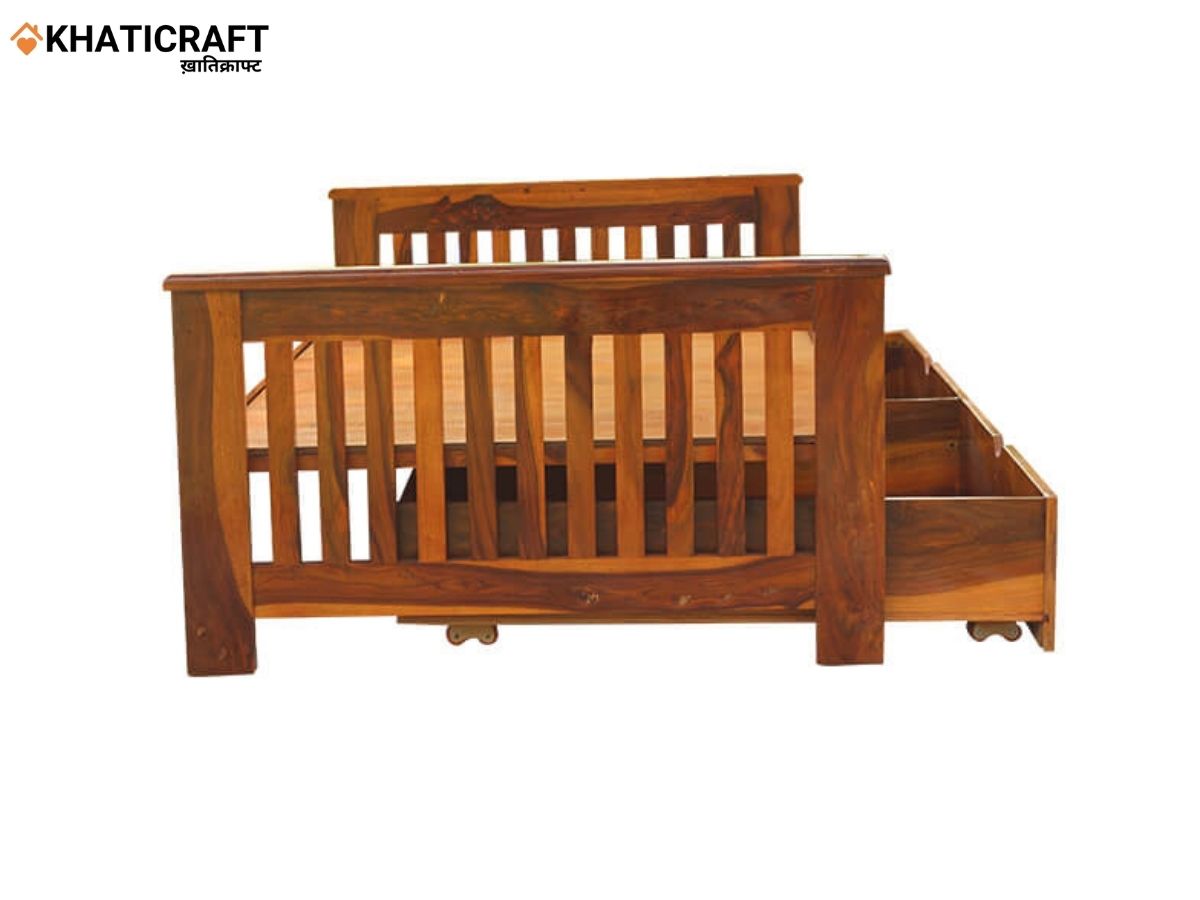 Dhara Single Solid Wood Sheesham Bed