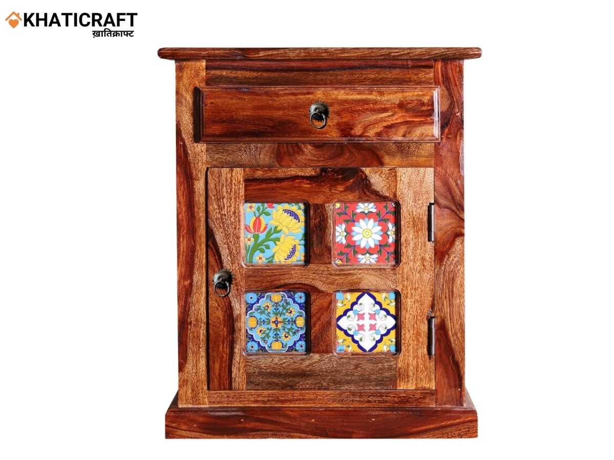 Chitra Solid Wood Sheesham Bedside Table