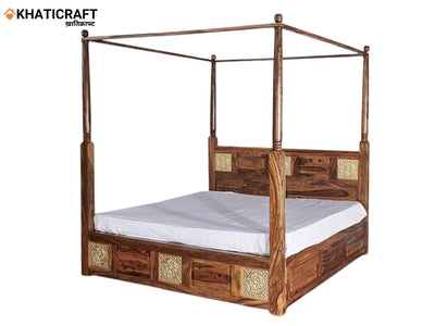 Swarn Solid Wood Sheesham Poster Bed