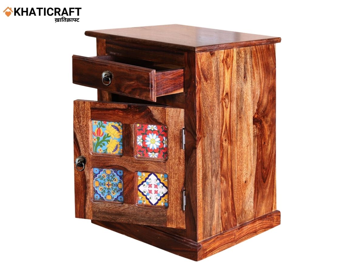 Chitra Solid Wood Sheesham Bedside Table