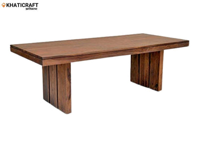 solid wooden dining table