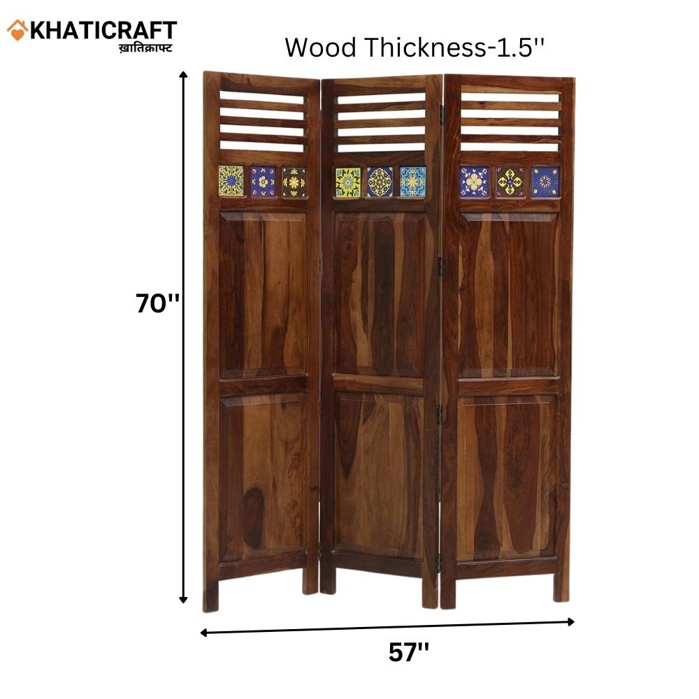 Chitra Solid Wood Sheesham Room Divider