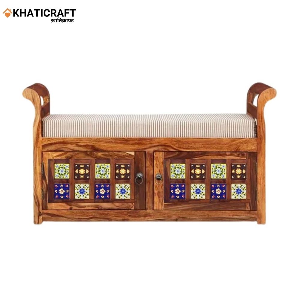 Chitra Solid Wood Sheesham Settee