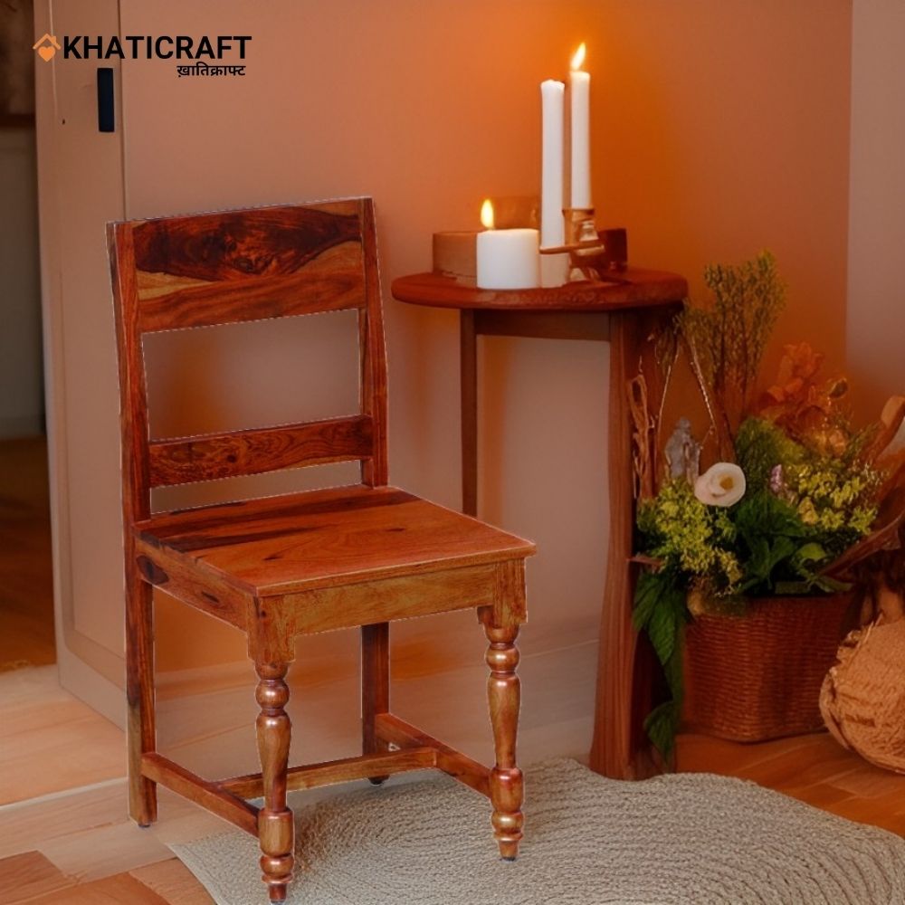 Chitra Solid Wood Sheesham Chair Set (2 Pcs)