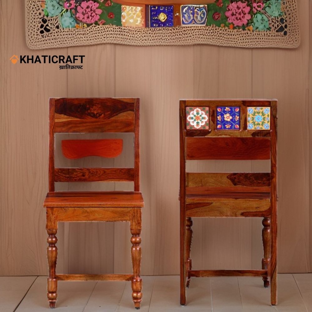 Chitra Solid Wood Sheesham Chair Set (2 Pcs)