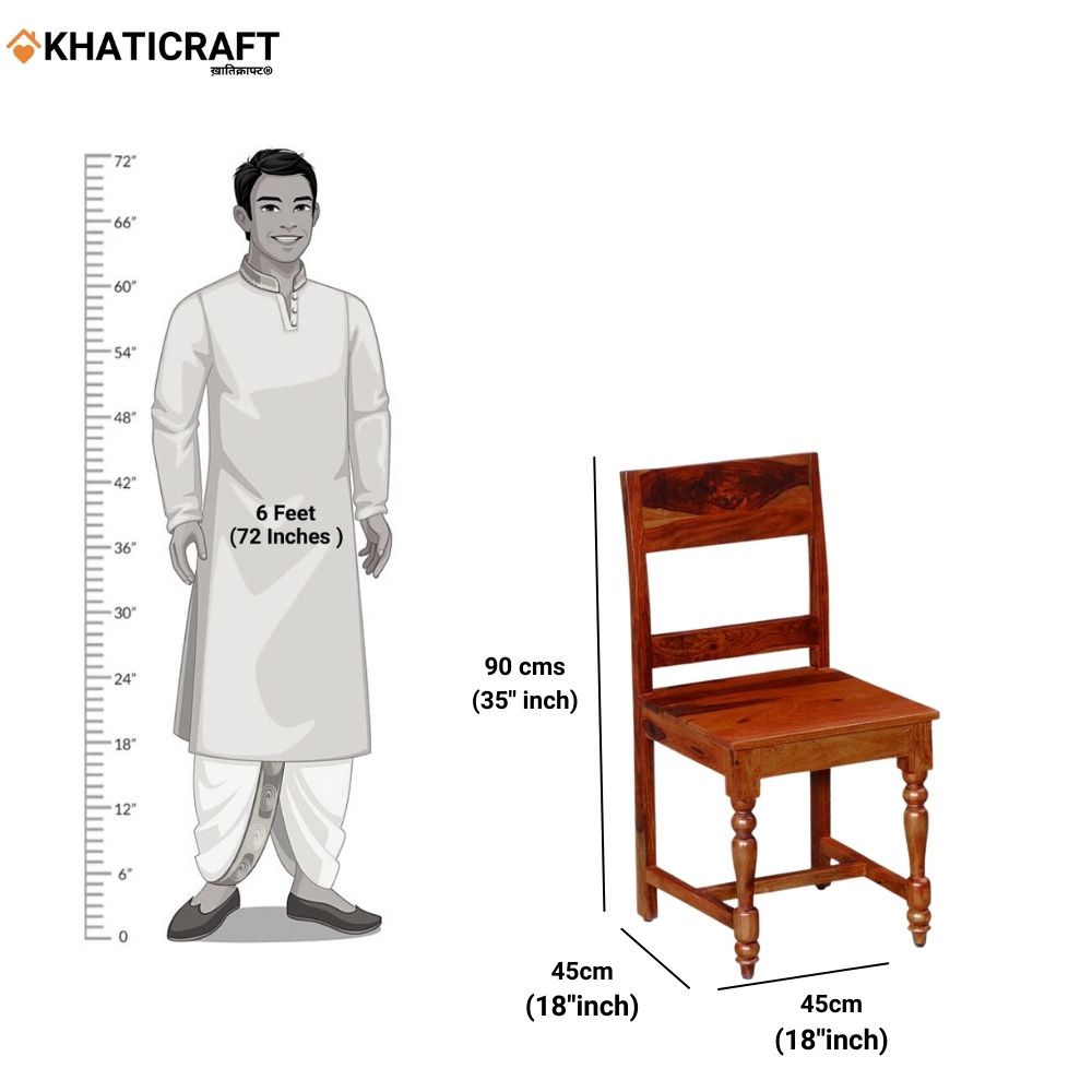 Chitra Solid Wood Sheesham Chair Set (2 Pcs)