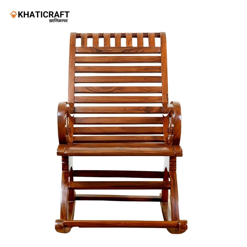 Dhara Solid Wood Sheesham Rocking Chair