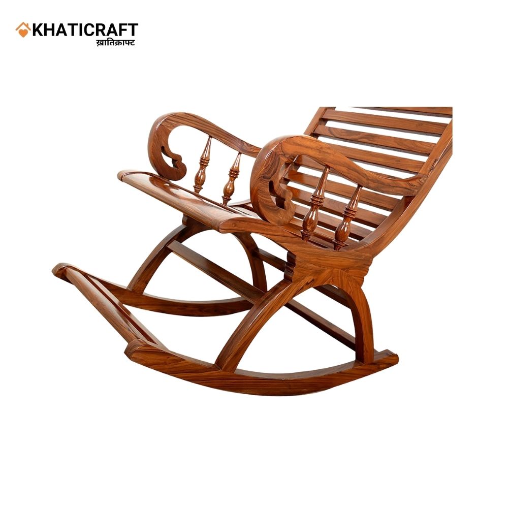 Dhara Solid Wood Sheesham Rocking Chair