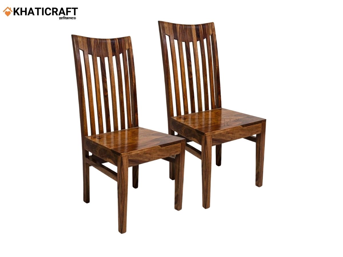 solid wooden dining chairs set