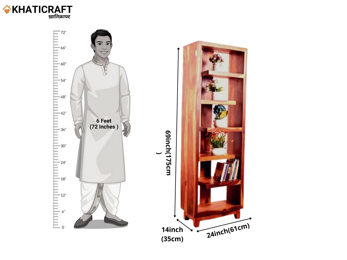 Hola Solid Wood Sheesham Bookshelf