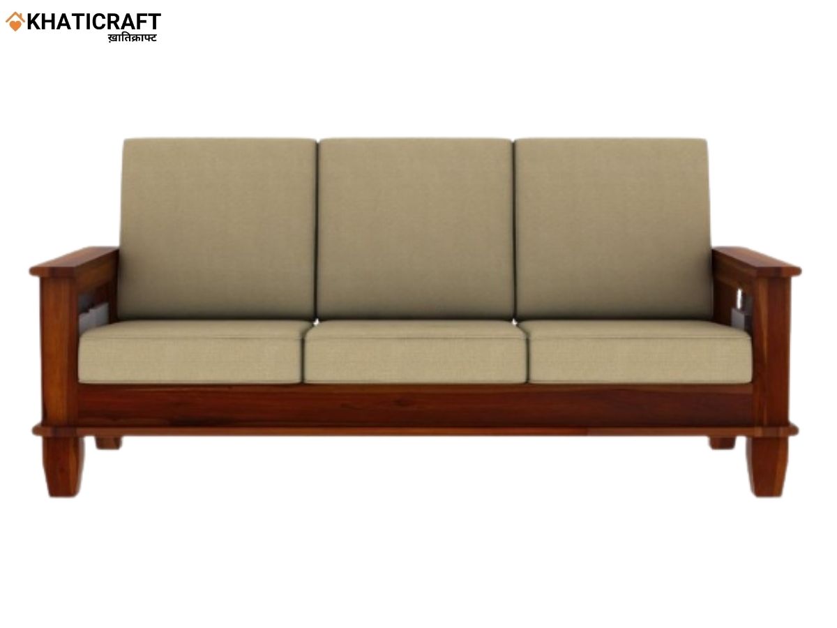 Hansa Solid Wood Sheesham 3 Seater Sofa