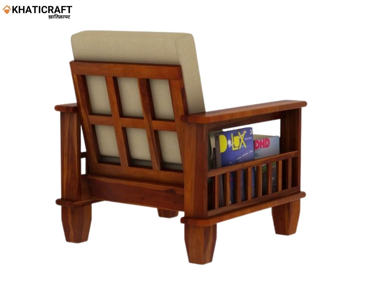 Hansa Solid Wood Sheesham 1 Seater Sofa