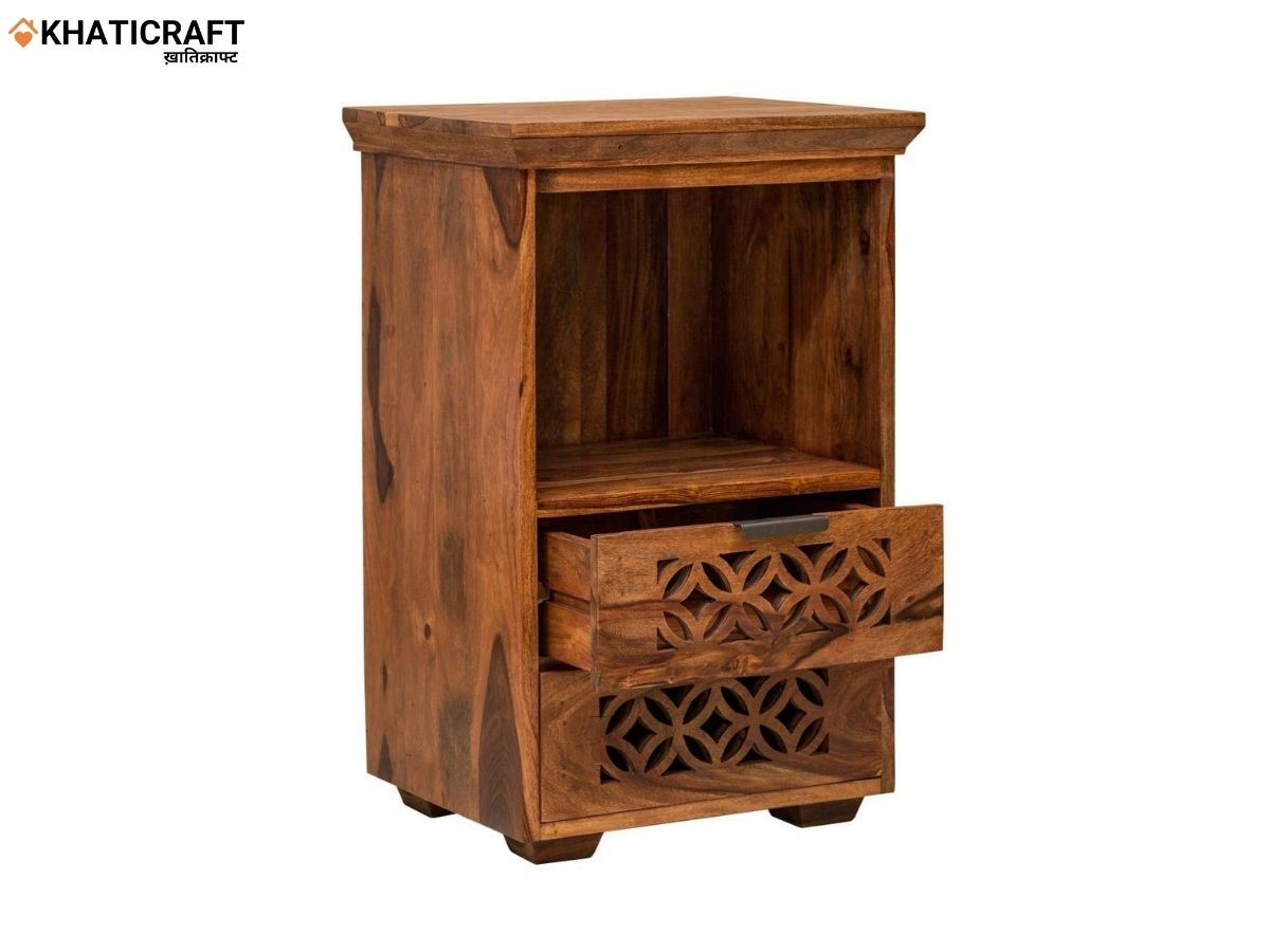 Mira Solid Wood Sheesham Bedside Table