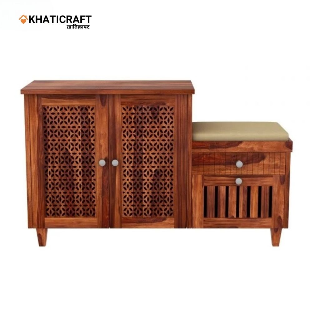 Mira Solid Wood Sheesham Shoe Rack