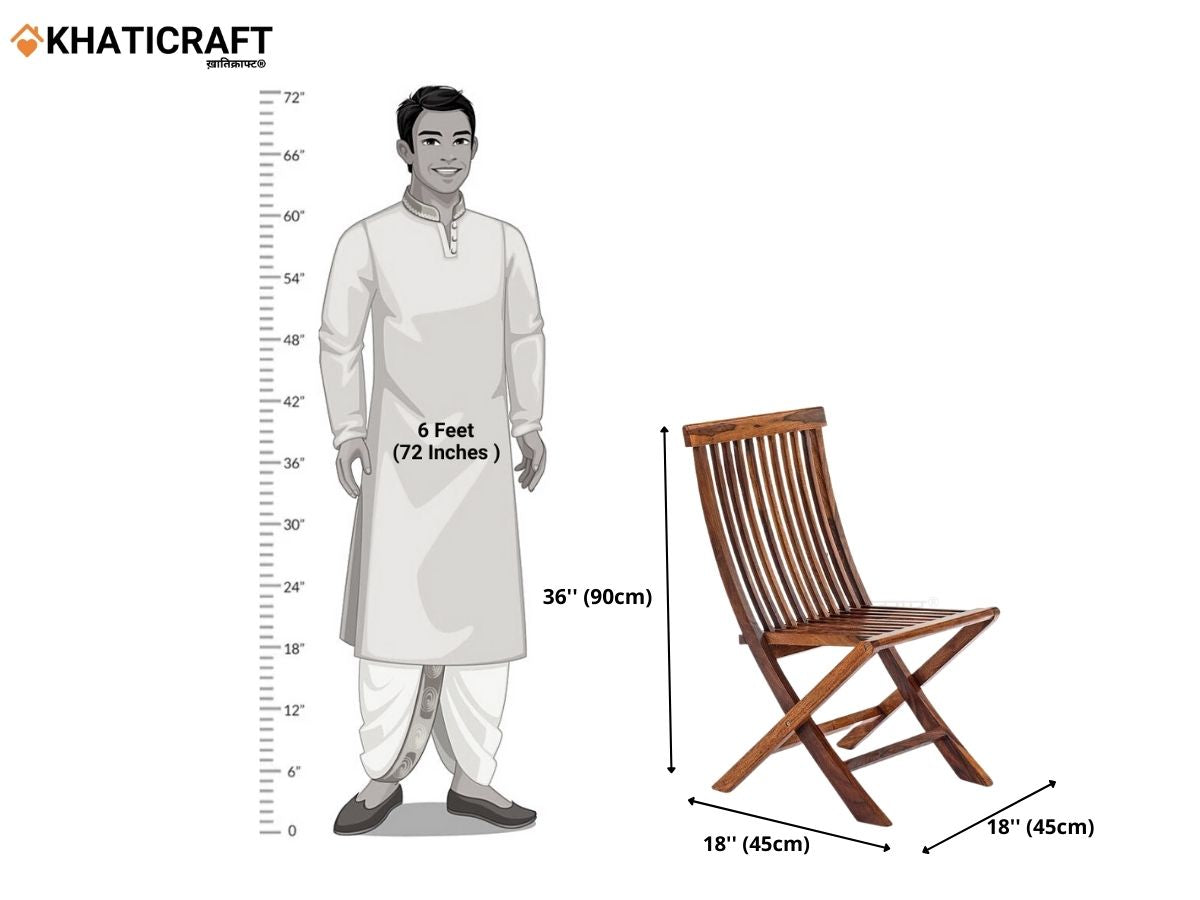 Navi Solid Wood Sheesham Foldable Chairs