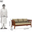 Netra Solid Wood Sheesham 3 Seater Sofa