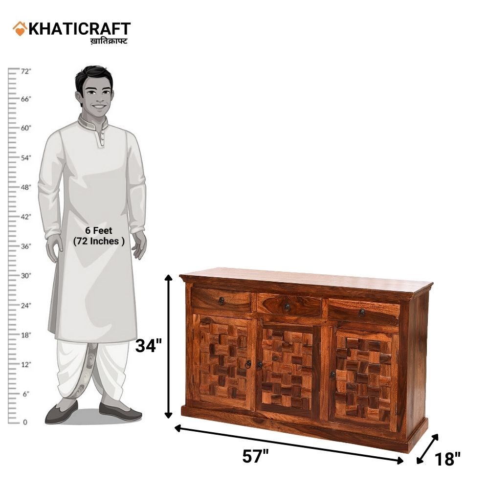Niwar Solid Wood Sheesham Sideboard