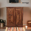 Hina Double Door Solid Wood Sheesham Bar Cabinet