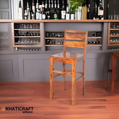 Hima Solid Wood Sheesham Bar Chair