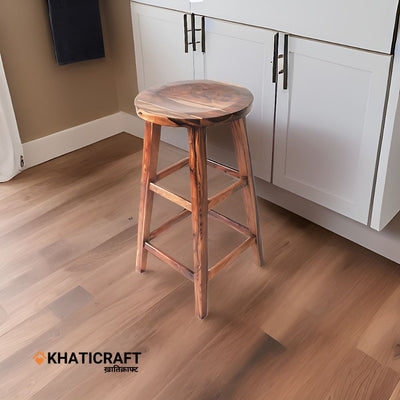 Rami Solid Wood Sheesham Bar Stool