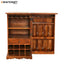 Stupa Single Door Solid Wood Sheesham Bar Cabinet