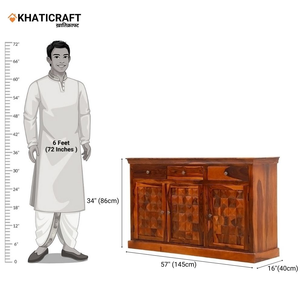 Stupa Solid Wood Sheesham Sideboard