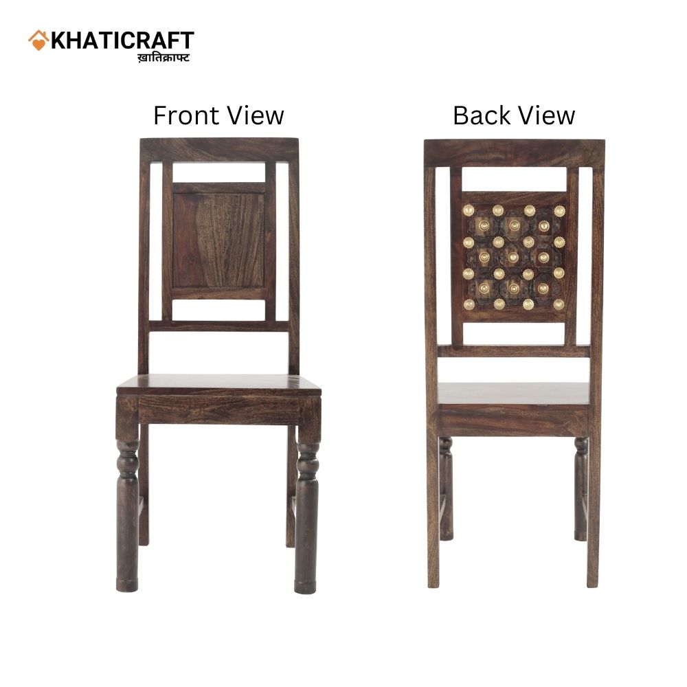 Tamra Solid Wood Sheesham Chair Set (2 Pcs)