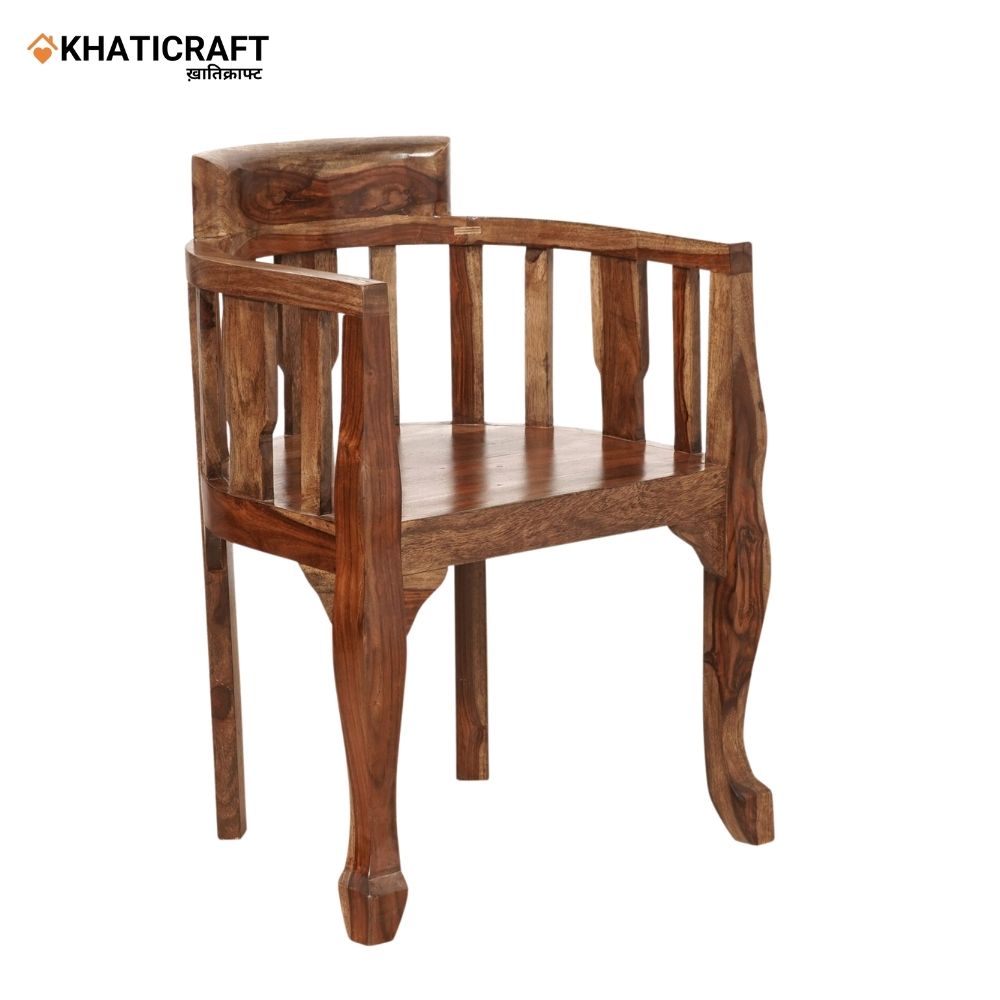 Usha Solid Wood Sheesham Armrest Chair
