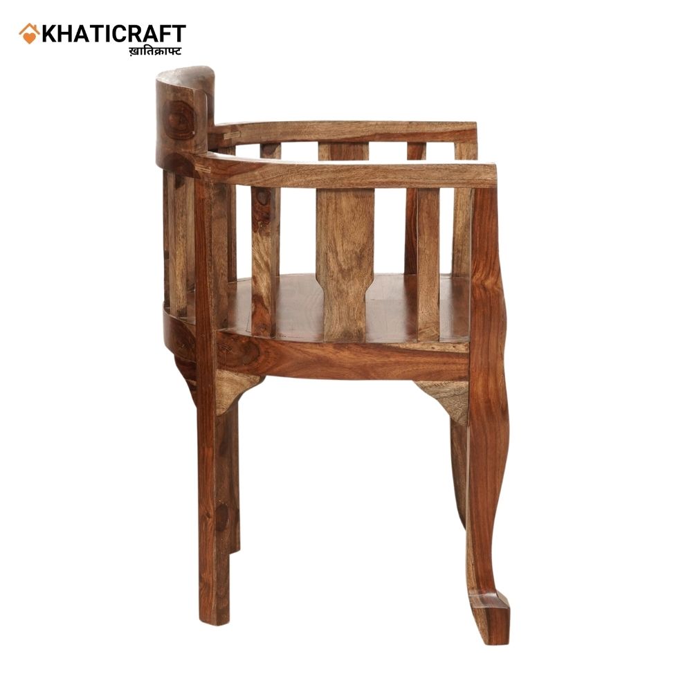 Usha Solid Wood Sheesham Armrest Chair