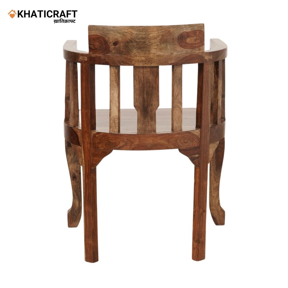 Usha Solid Wood Sheesham Armrest Chair