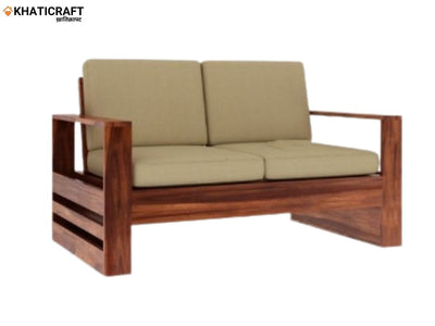 Vitra Solid Wood Sheesham 2 Seater Sofa