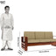 Vitra Solid Wood Sheesham 3 Seater Sofa