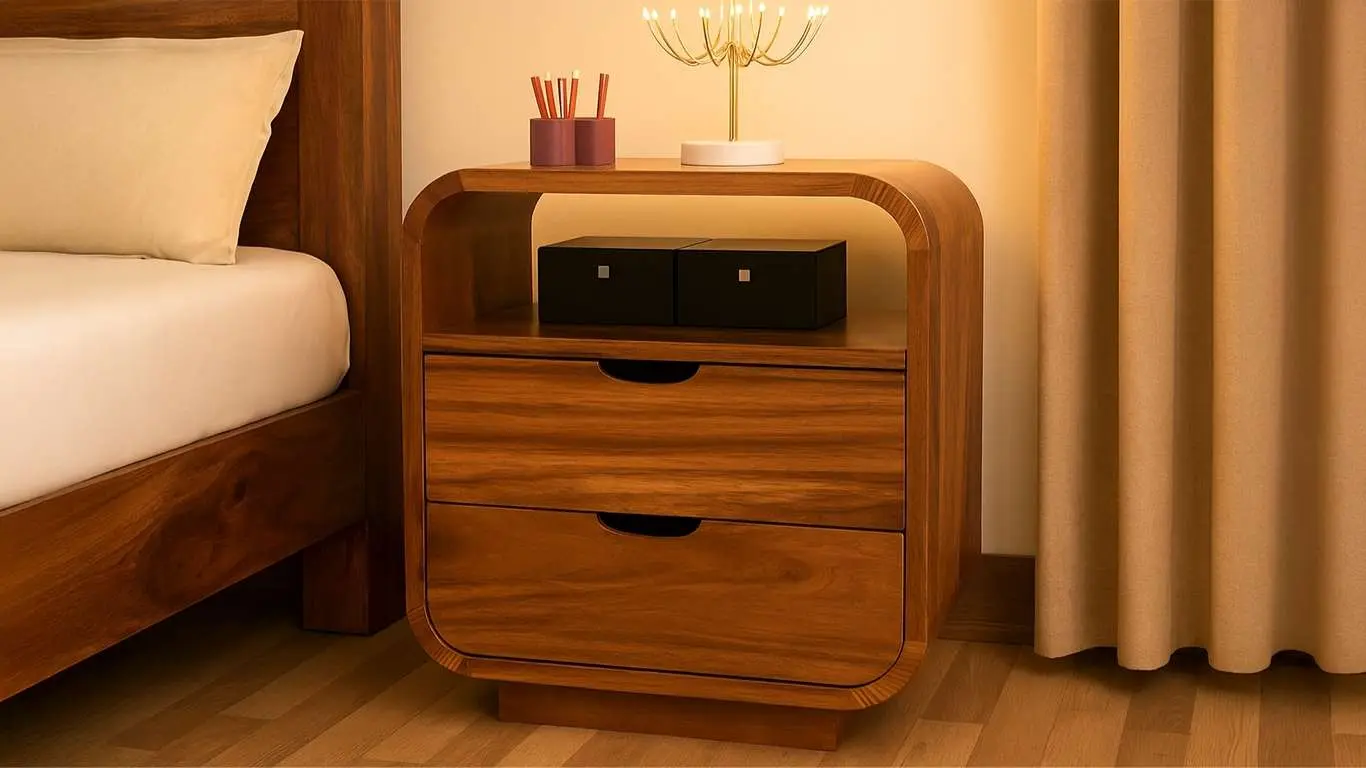 Use a Bedside Table to Stay Organized