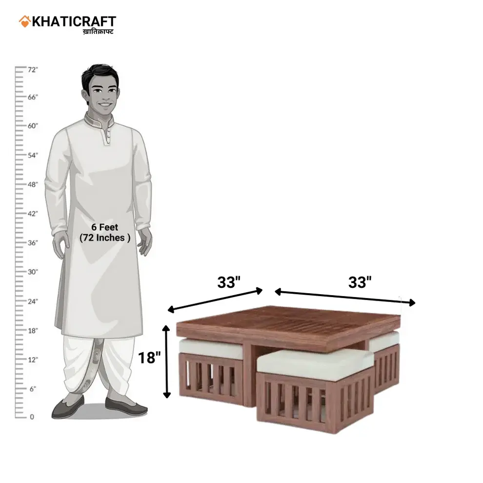 Dhara Nested Coffee Table (1+4)-3