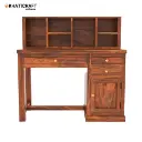 Nitya Solid Wood Sheesham Study Table With Hina  Wallshelf-1