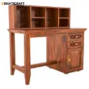 Mira Solid Wood Sheesham Study Table With Hina  Wallshelf-4