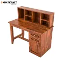 Mira Solid Wood Sheesham Study Table With Hina  Wallshelf-3