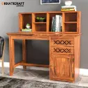Mira Solid Wood Sheesham Study Table With Hina  Wallshelf Primery