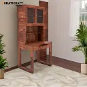 Arya-1 Solid Wood Sheesham Study Table With Mount Bookshelf-1.webp
