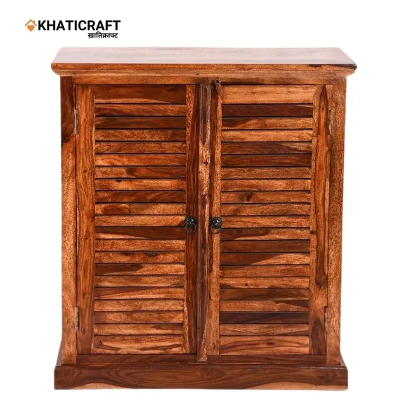 Dhara Solid Wood Sheesham Shoe Rack-2