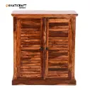 Dhara Solid Wood Sheesham Shoe Rack-2