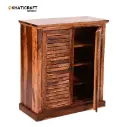 Dhara Solid Wood Sheesham Shoe Rack-4