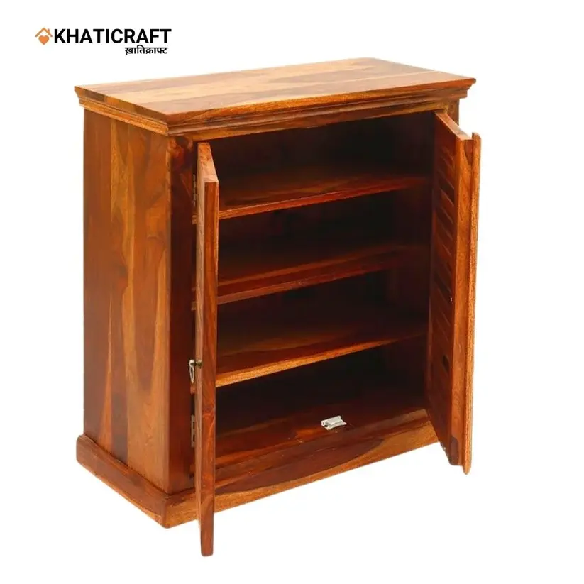 Dhara Solid Wood Sheesham Shoe Rack-3