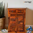 Dhara-1 Solid Wood Sheesham Shoe Rack-Primary